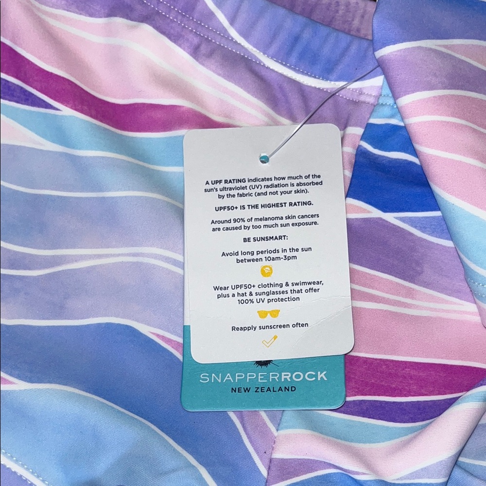 Snapperrock Colorful Wave Pattern Kids Swim Set - Picture 8 of 8